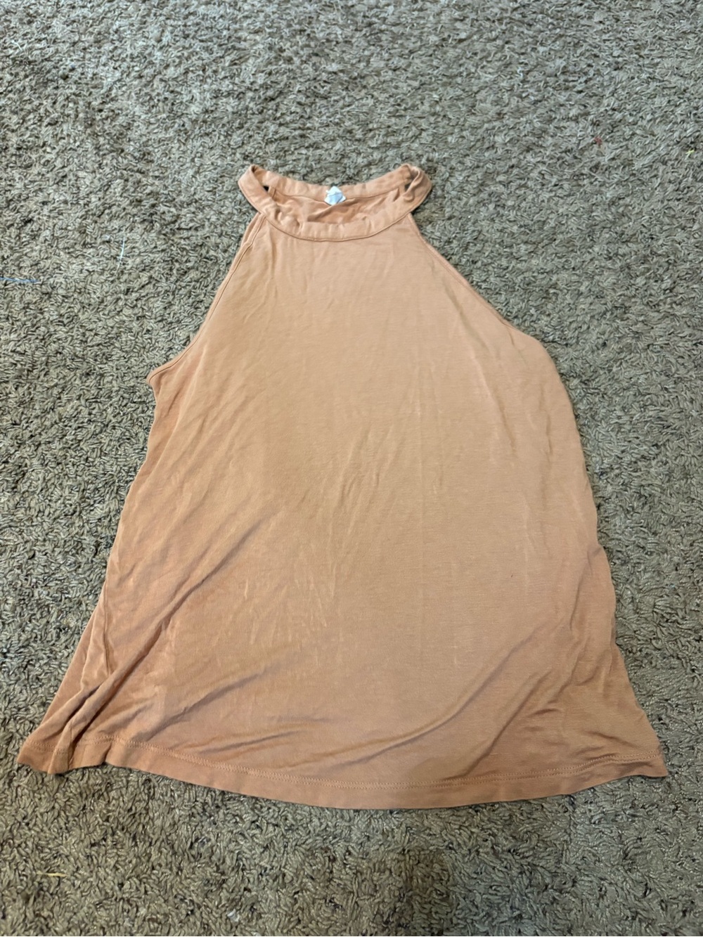 Melrose and Market High Neck Tank Top in Light Brown